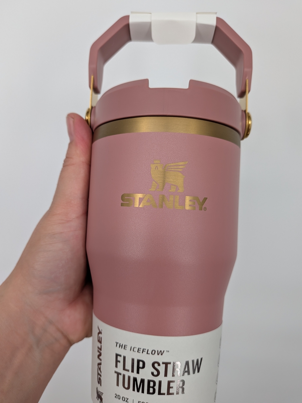 NEW Stanley The IceFlow Flip Straw Tumbler water bottle cup 20 OZ antique pink - Picture 2 of 11